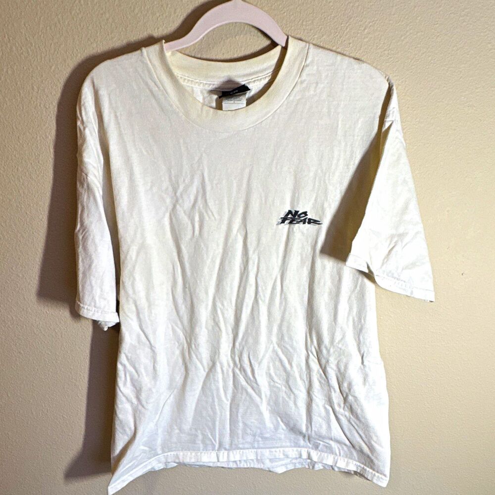 No Fear Graphic Print Crew Neck Short Sleeve T-Shirt Preshrunk Size XL White